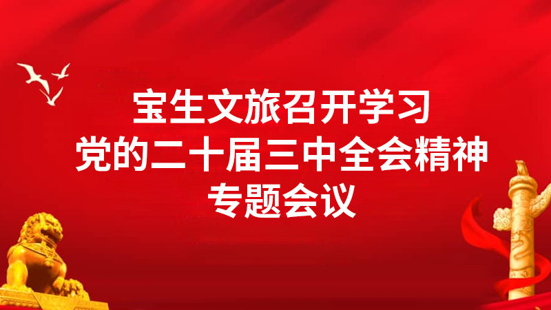 寶生文旅召開(kāi)學(xué)習(xí)黨的二十屆三中全會(huì)精神專題會(huì)議